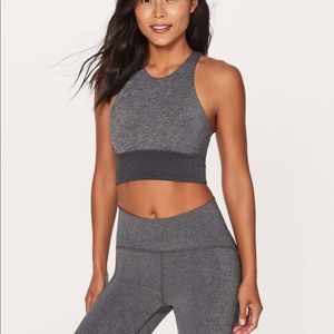 Lululemon Back in Action Sports Bra / Cropped Top with Two Tone Back Detail